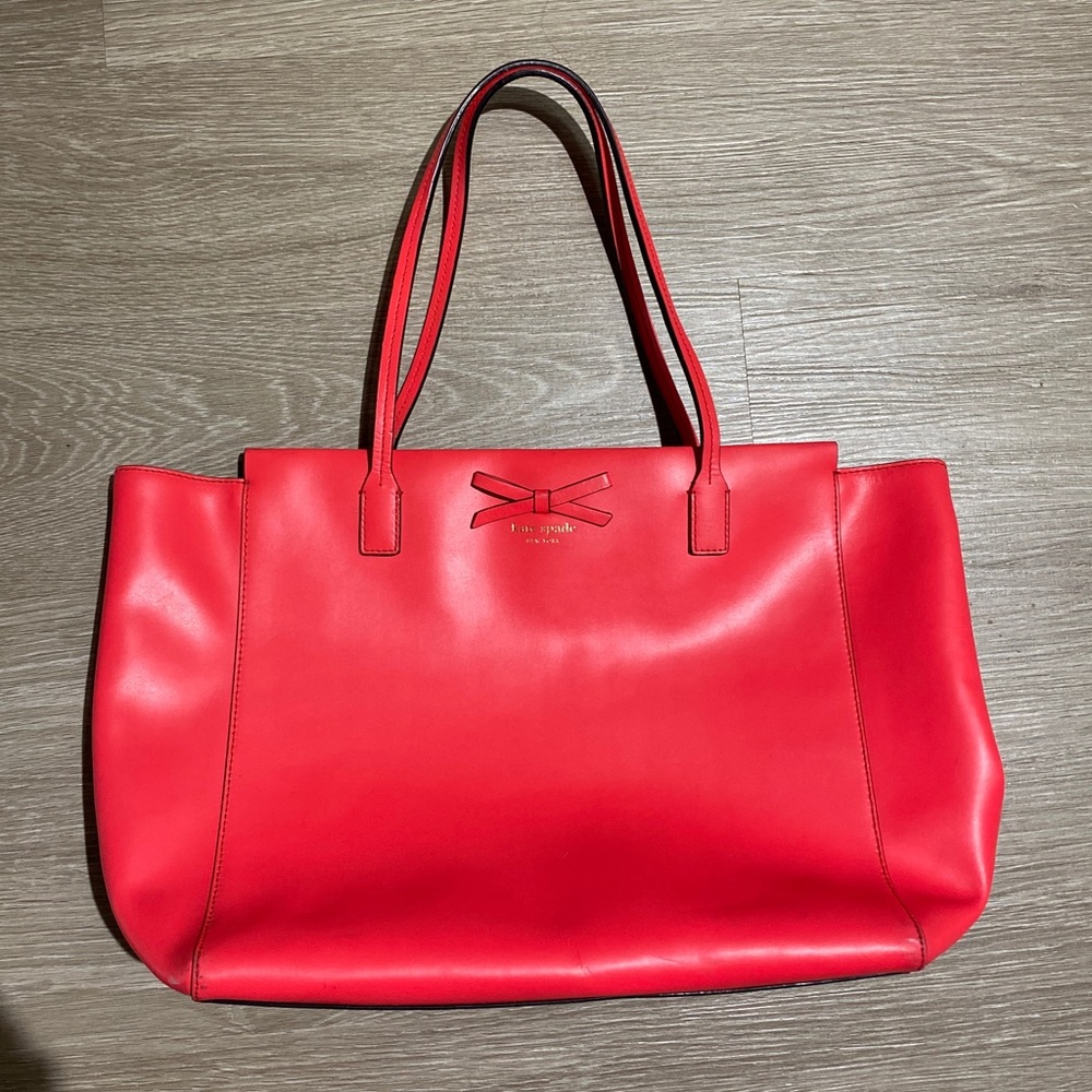 Large Kate Spade Tote Pink/Red